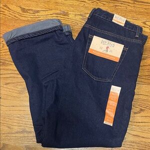 NWT 38x32 flannel lined jeans
